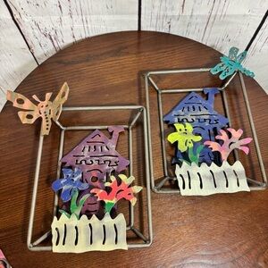 Suzy Toronto Limited Edition Whimsical Metal Wall Art with Butterfly & Dragonfly